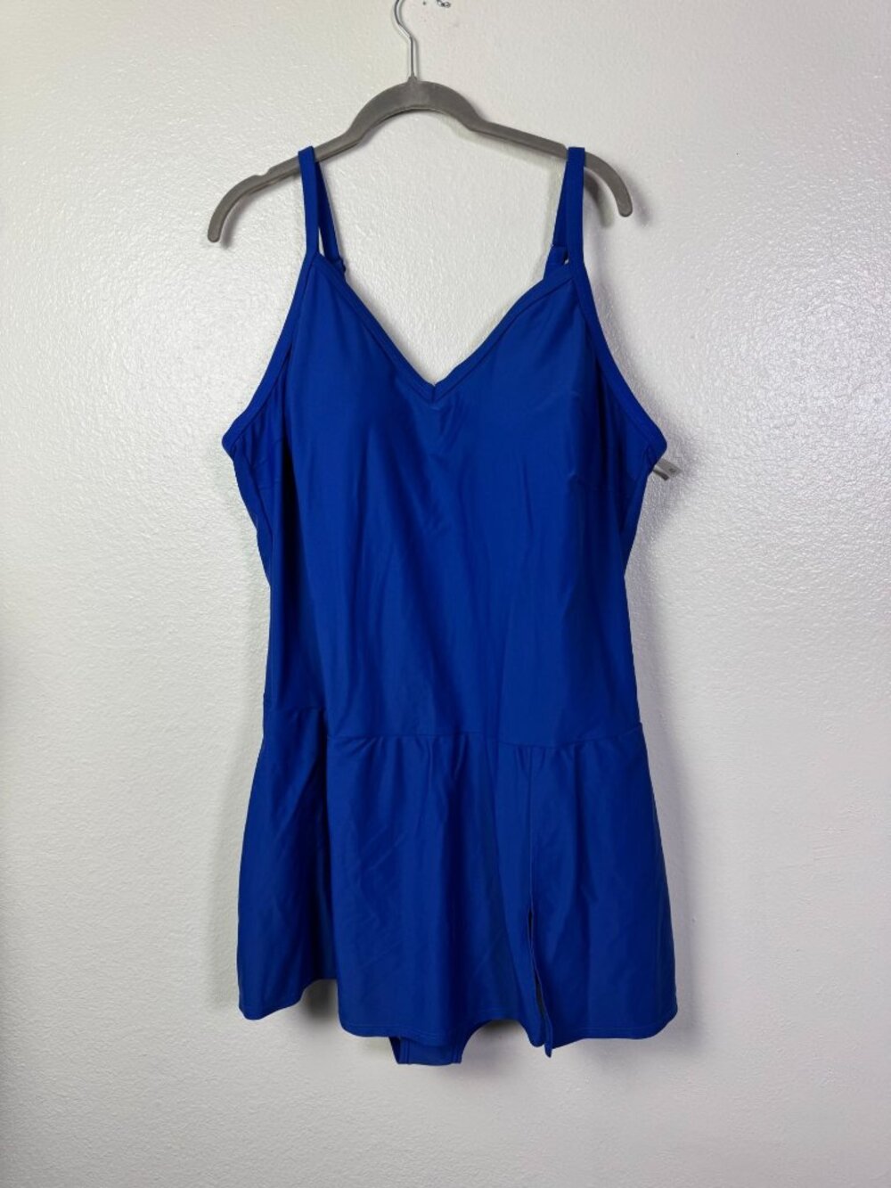 Swim By Cacique Blue One Piece Swim dress Built In Bra Womens Plus size 26
